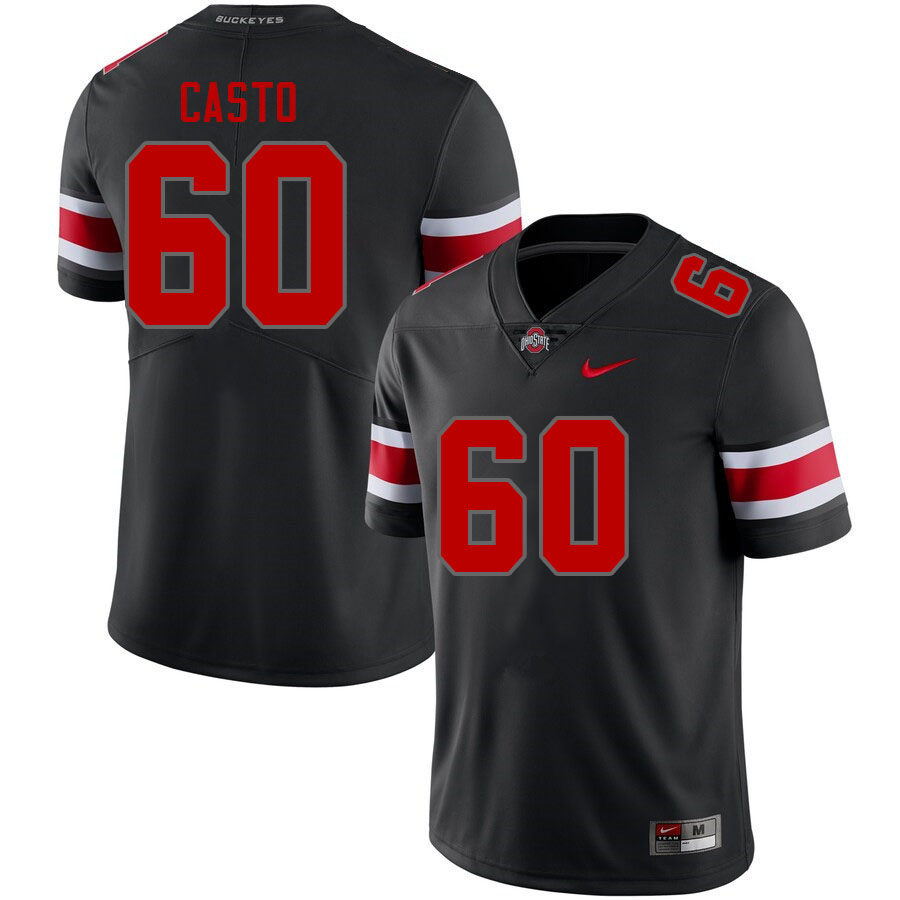 Ohio State Buckeyes #60 Cade Casto College Football Jerseys Stitched Sale-Blackout